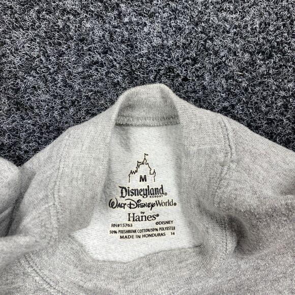 Vintage Disneyland Sweatshirt Grumpy Graphic Men's Gray Y2K Pullover Size Medium - Picture 3 of 6